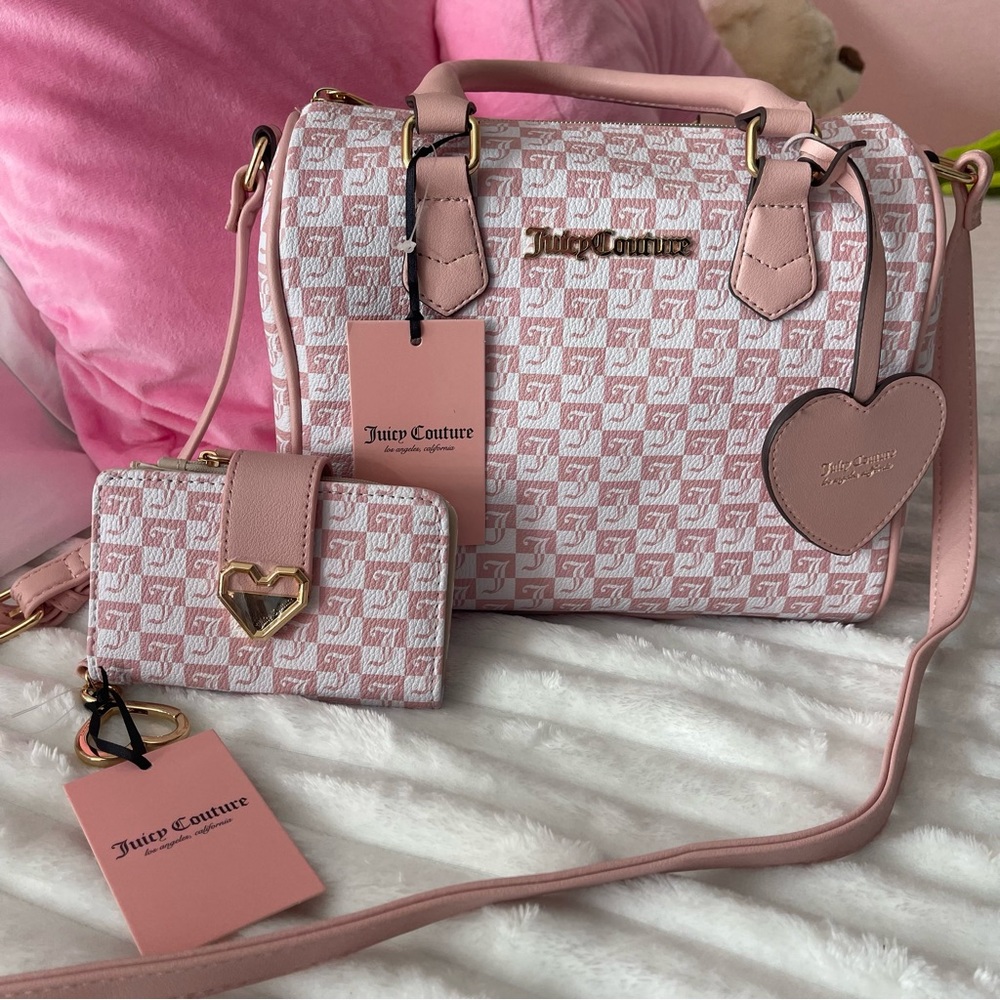 🎀Juicy Couture Pink Diamond Satchel bag and Wallet set 🎀
